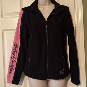 Size small black and pink Harley Davidson jacket.